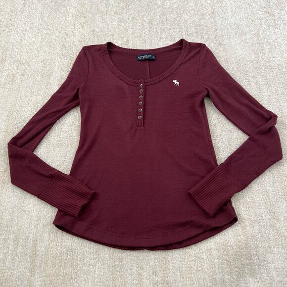 Abercrombie & Fitch Tops - Abercrombie & Fitch Henley Long Sleeve Knit Top S